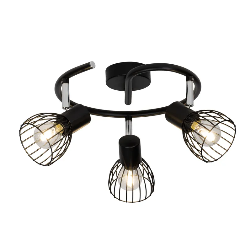 Expédition Rapide Plafonnier E14 3x40W BLACKY BRILLIANT