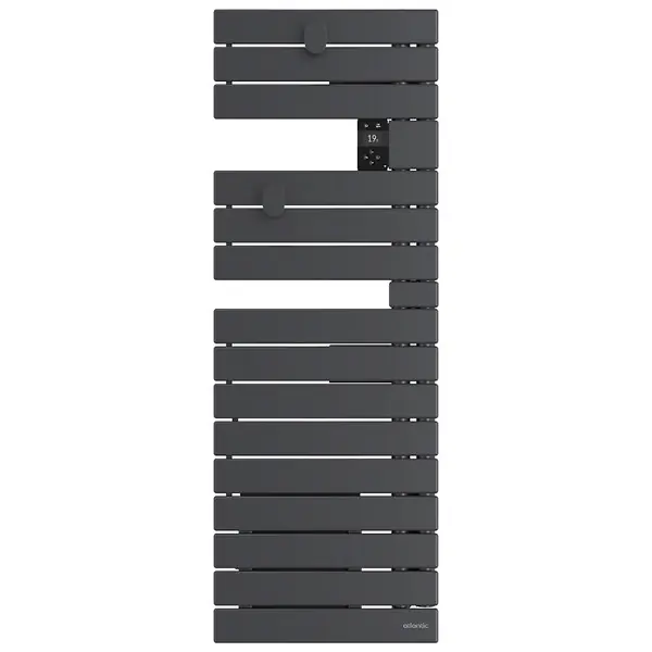 Sèche-serviettes connecté Nefertiti étroit mât droite 500W graphite - ATLANTIC - 850649 Pas Cher