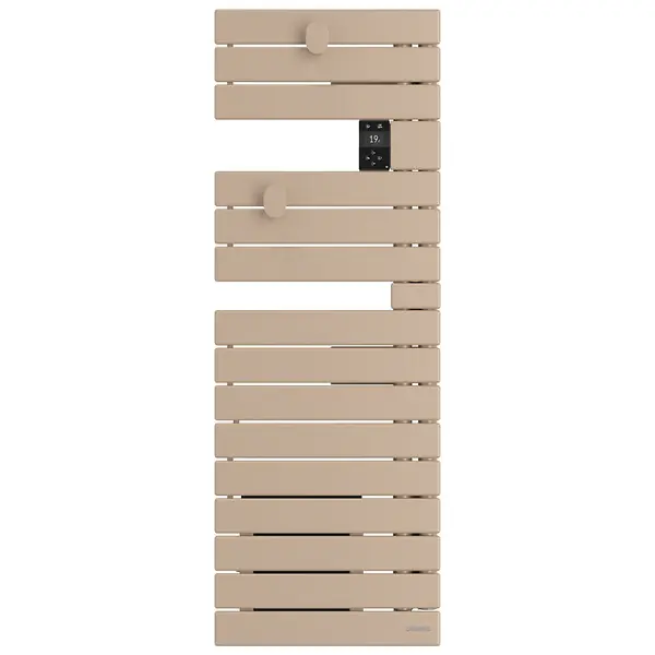 Jusqu'à Épuisement Des Stocks Sèche-serviettes connecté Nefertiti étroit mât droite 500W beige - ATLANTIC - 850644