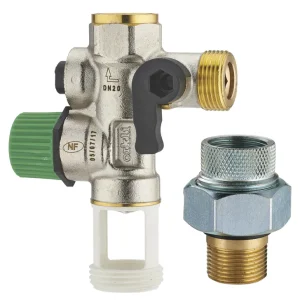 Super Prix Groupe de sécurité pour chauffe-eau téflon avec raccord isolant NF - QUICK PLOMBERIE