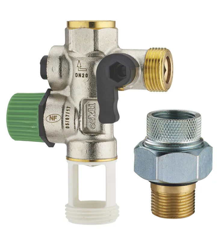 Super Prix Groupe de sécurité pour chauffe-eau téflon avec raccord isolant NF - QUICK PLOMBERIE