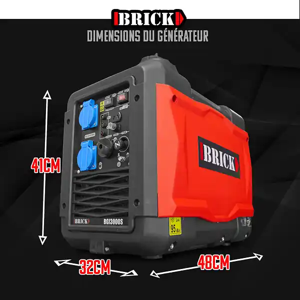 Produit De Marque Groupe électrogène inverter silencieux max 2900W - 2 prises BRICK