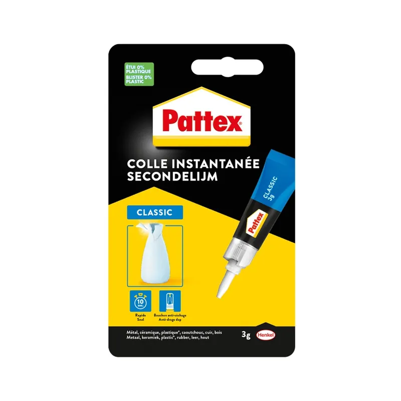Expédié Aujourd'hui Colle cyano Uni-rapide liquide 3g PATTEX