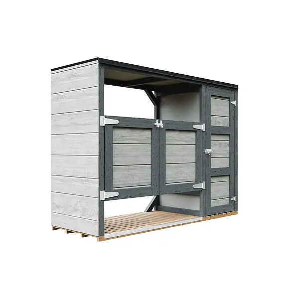Abri de jardin pour poubelles 2x240L TIMBELA M981A-TUNDRA CAVERN Petit Prix