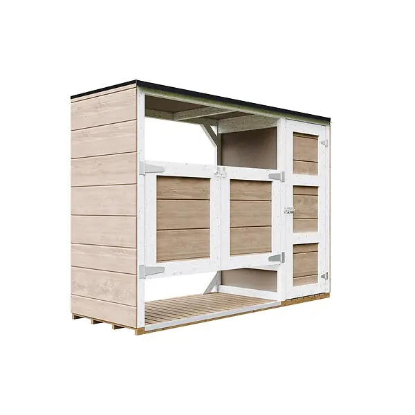 Abri de jardin pour poubelles 2x240L TIMBELA M981A-TERRA BROWN Petit Prix