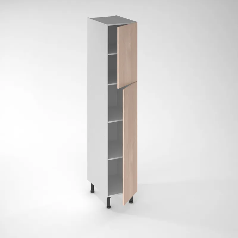 Façade de cuisine 1 porte chêne blanchi 130 x 40 cm pour meuble colonne Bon Plan