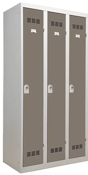 Top Vente Vestiaire acier 3 cases - Gris perle et taupe - L90cm P.HENRY