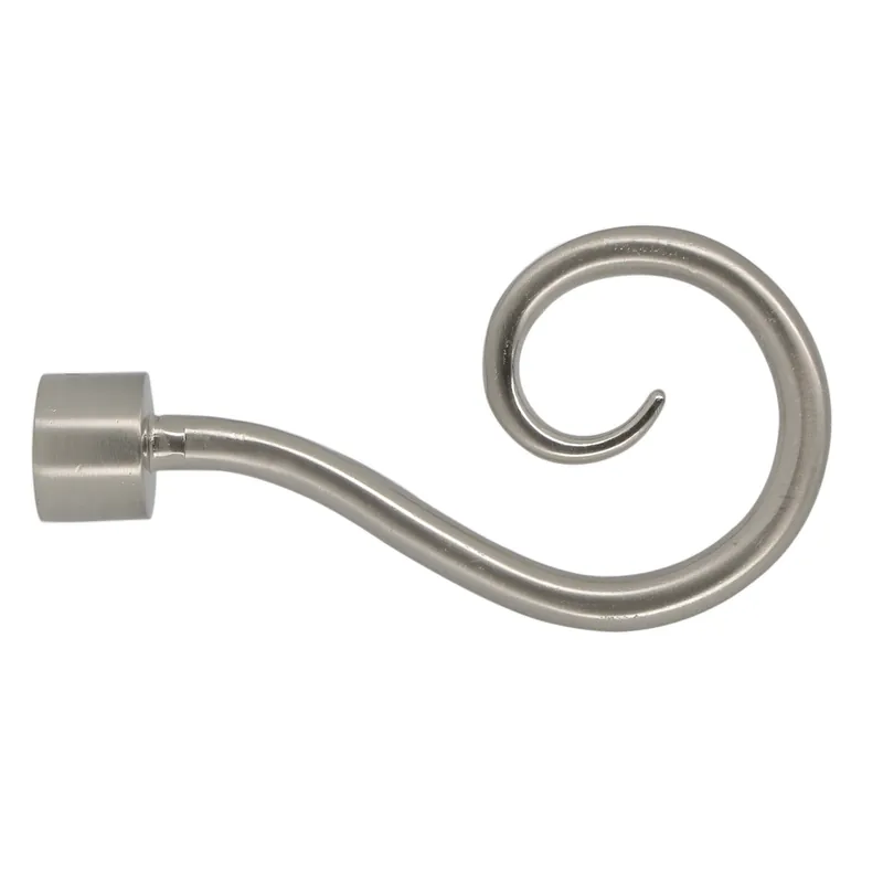 Petit Prix Embout déco crosse à visser en métal diam 16 mm Finition Chrome brossé