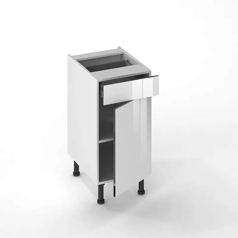 Populaire Porte et façade tiroir pour meuble bas de cuisine Cristal blanche 70 x 40 cm OFITRES