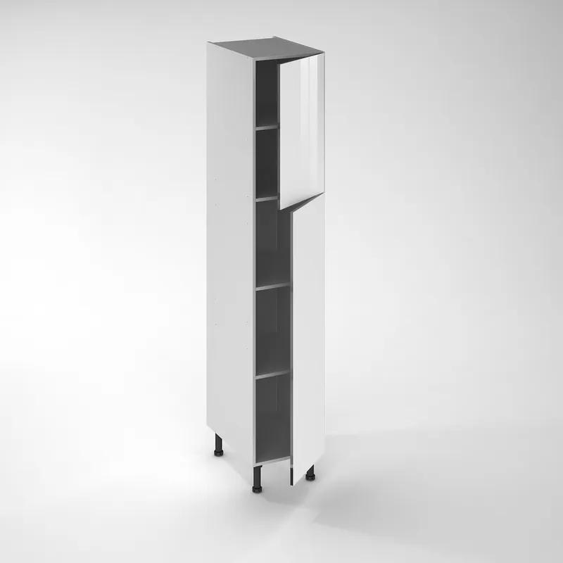 Expédié Aujourd'hui Façade pour demi-colonne de cuisine Cristal blanche 130 x 40 cm OFITRES