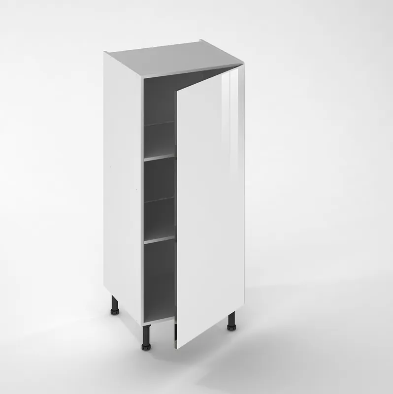 Pas Cher Façade pour demi-colonne de cuisine Cristal blanche 130 x 60 cm OFITRES