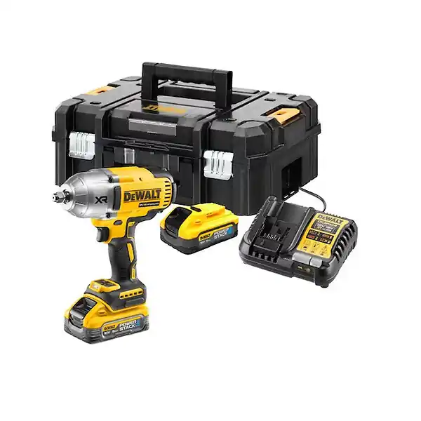 Marque Boulonneuse à chocs ½” 1396 Nm 18V DEWALT DCF900H2T-QW Brushless avec coffret, jonc de sécurité et 2 batteries 5,0 Ah POWERSTACK