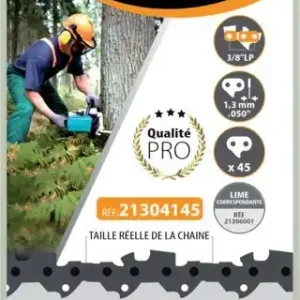 Chaîne tronçonneuse 35 cm 45 maillons pas 3/8 TECHNI-POWER Expédié Aujourd'hui