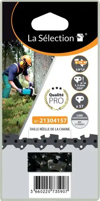 Chaîne tronçonneuse 35 cm 57 maillons pas 3/8 TECHNI-POWER Satisfait Ou Remboursé