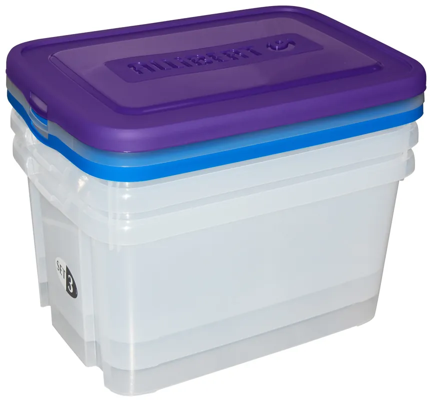 Offre Spéciale Bacs plastiques Handy box 50 litres avec couvercle par 3 CURVER