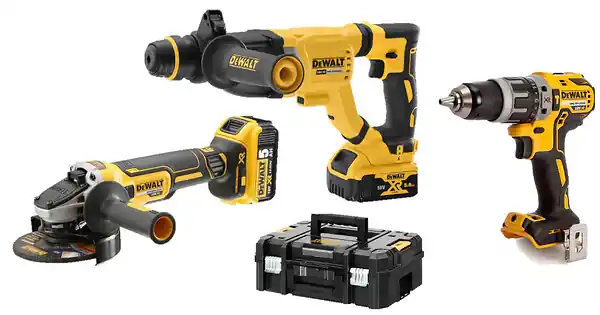 Pack de 3 outils 18V DCK327P2T (DCH263/DCG405/DCD791) + 2 batteries 5 Ah + chargeur en coffret TSTAK - DEWALT Acheter En Ligne
