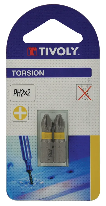 Embouts de vissage PH2 torsion par 2 TIVOLY Haute Qualité