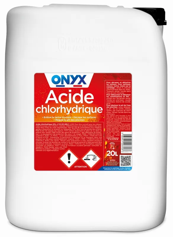 Pas Cher Acide chlorhydrique 23% 20 litres ONYX