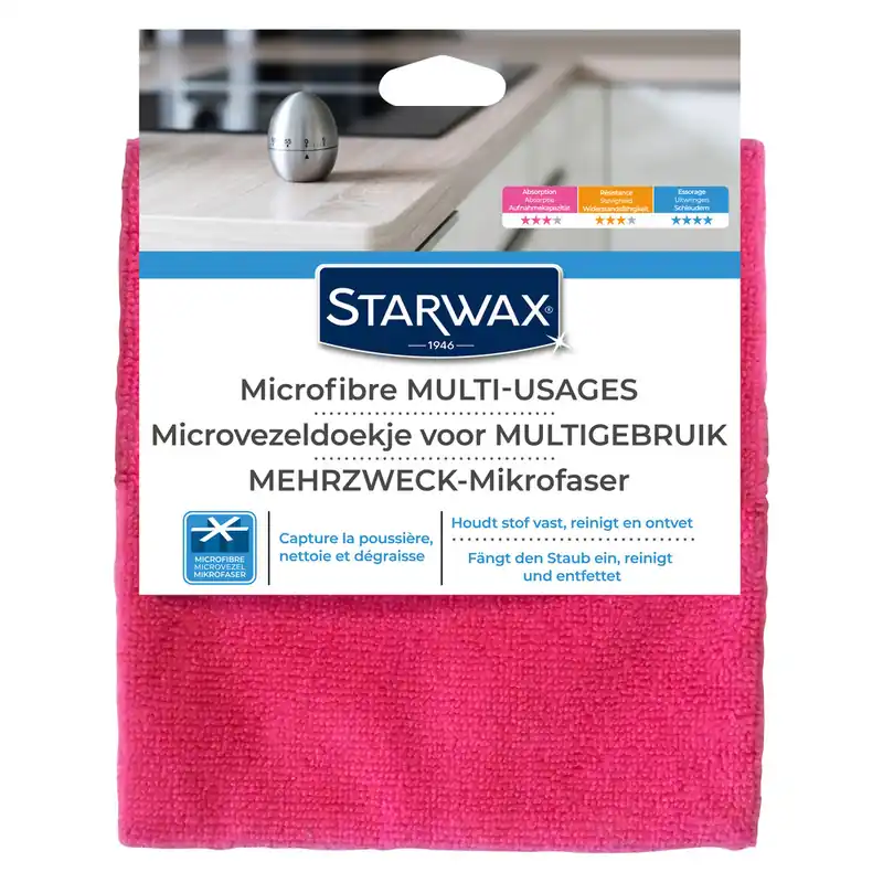 Lavette microfibre multi-usages - STARWAX Offre Exclusive