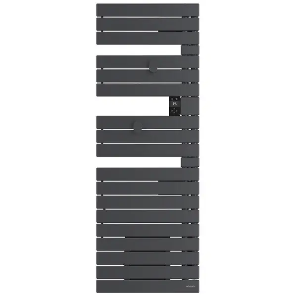Sèche-serviettes connecté Nefertiti mât à gauche 750W graphite - ATLANTIC - 850048 Prix Choc