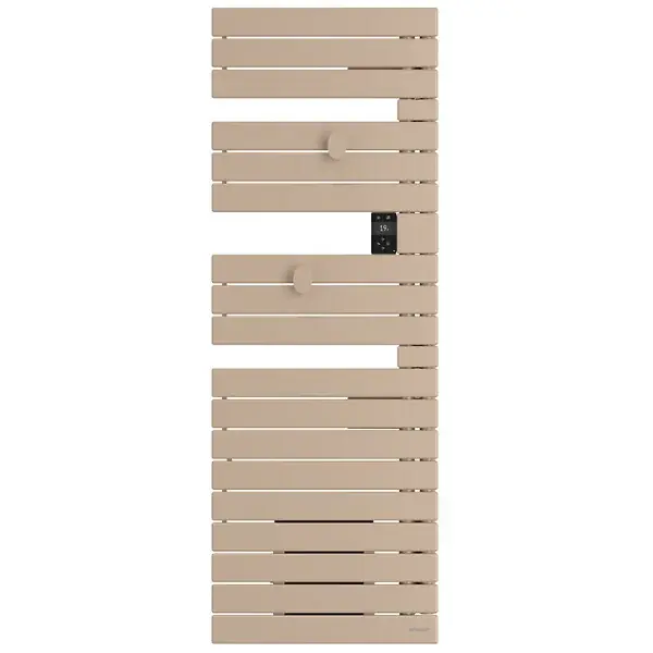 Certifié Sèche-serviettes connecté Nefertiti mât à droite 750W beige - ATLANTIC - 850043