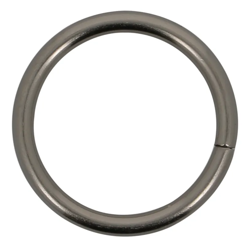 Paiement Sécurisé Anneaux en métal diam 40 mm Finition Chromé brossé par 10 - MOBOIS