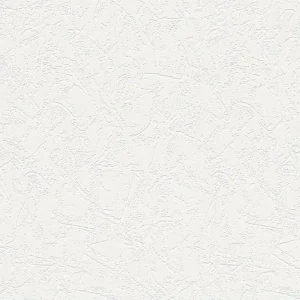 Papier peint expansé blanc effet crépi taloché 53 cm x 10 m AS CREATION Satisfait Ou Remboursé