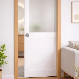 Porte Coulissante Athena blanc H204 x L73 cm, Galandage, kit de finition GD MENUISERIES Satisfait Ou Remboursé