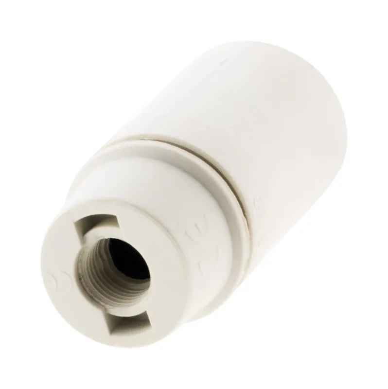 Douille électrique E14 plastique blanc - ZENITECH Meilleur Prix
