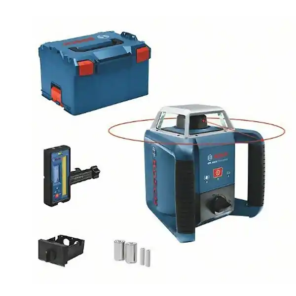 Laser rotatif BOSCH GRL 400 H + Cellule de réception LR 45 + Batteries NiMH en L-Boxx Bon Marché