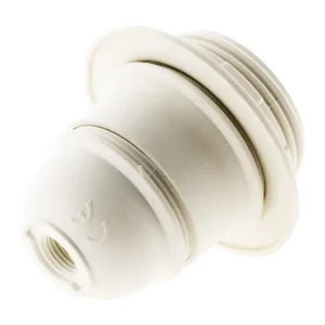 Douille électrique E27 plastique blanc - ZENITECH Commande En Gros