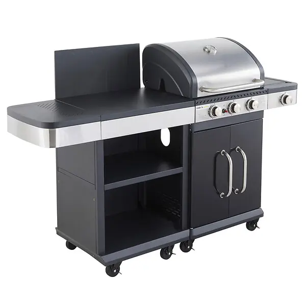 Barbecue au gaz FIDGI 3 avec desserte COOK‘IN GARDEN Bon Plan
