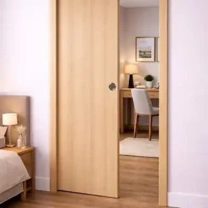 Remise Porte Coulissante Décor Chêne Naturel Honey Oak H204 x L93 cm,Galandage, kit finition GD MENUISERIES