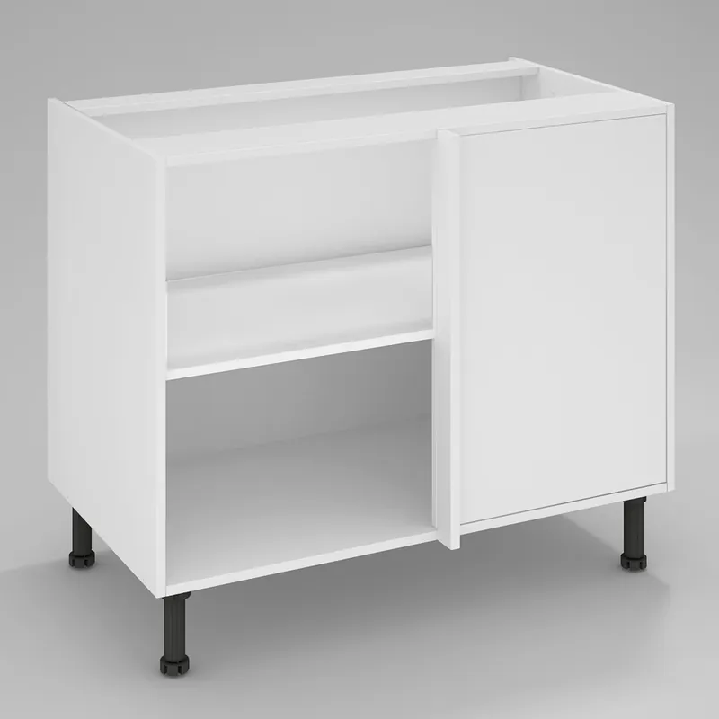 Caisson cuisine bas angle blanc L 100 x H 70 x P 56 cm OFITRES Expédition Rapide