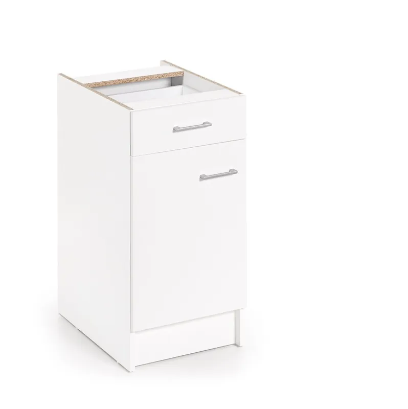 Livraison Express Caisson bas avec façade Laura porte et tiroir 40 x 82 cm