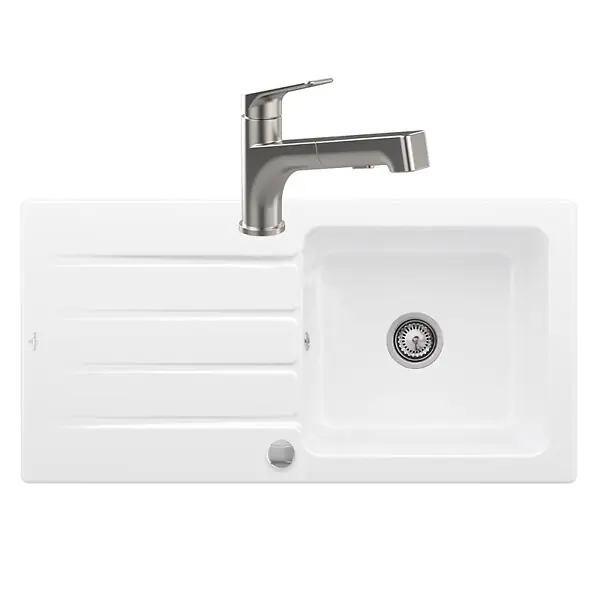 Evier Architectura 60 + Robinet de cuisine Junis Shower VILLEROY ET BOCH Petit Prix