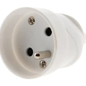 Fiche électrique femelle 2 pôles+terre 16 A blanche Acheter Direct