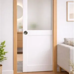 Porte Coulissante Athena Blanc H204 x L83 cm, Galandage, kit finition (coquille et tire doigt) GD MENUISERIES Prix Bas
