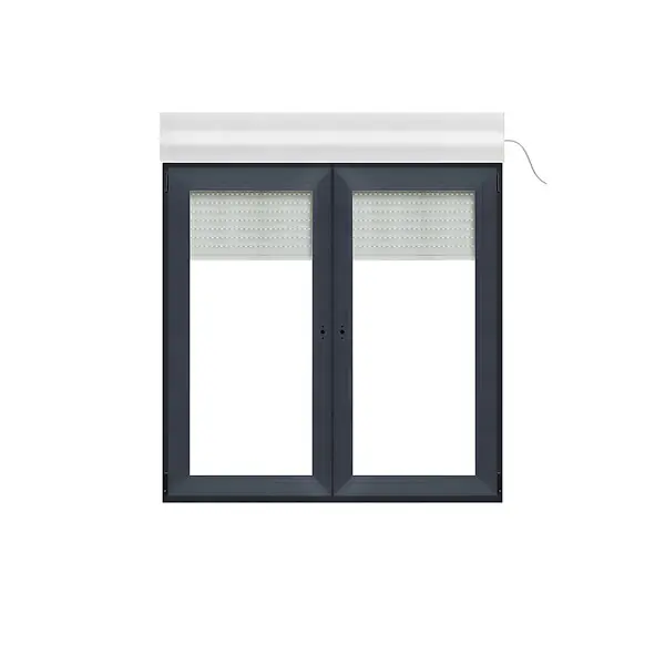 Fenêtre PVC 2 vantaux - Anthracite - L.125xH.120cm QUADROFORM Promotion Saisonnière