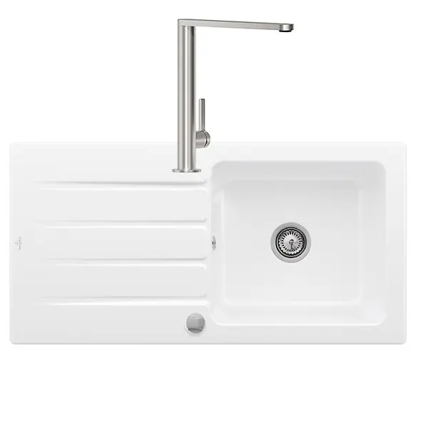 Evier Architectura 60 vidage auto + Robinet de cuisine Finera Acier Massif VILLEROY ET BOCH Prix Bas