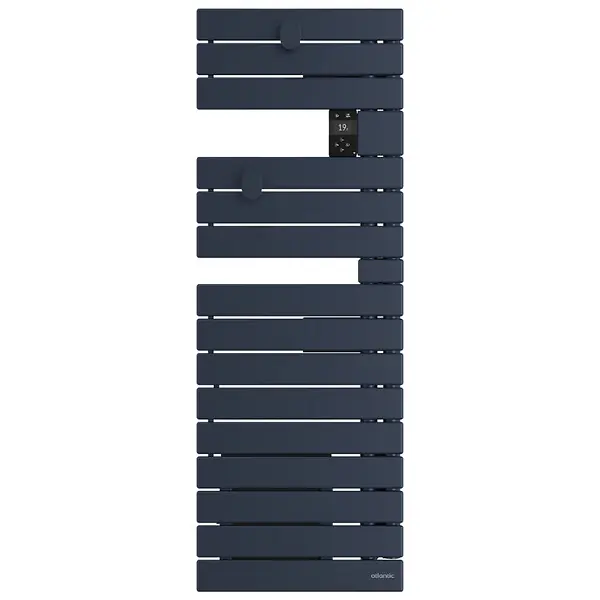Sèche-serviettes connecté Nefertiti étroit mât droite 600W bleu profond - ATLANTIC - 850623 Promotion Saisonnière