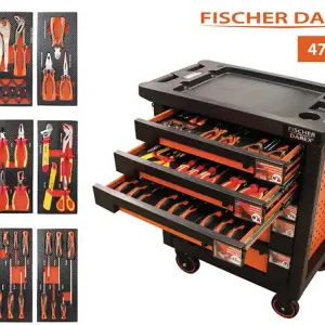 Expédition Rapide Servante d‘atelier - 47 outils - 6 tiroirs FISCHER DAREX