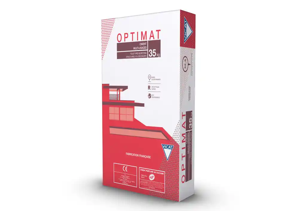 Ciment gris NF 32.5 standard 35 kg Optimat VICAT Meilleur Prix