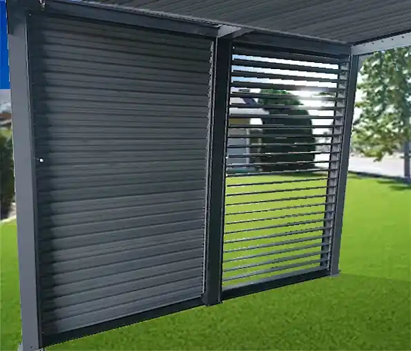 Ventelles aluminium mobiles - H.219xL.280cm HABRITA Certifié