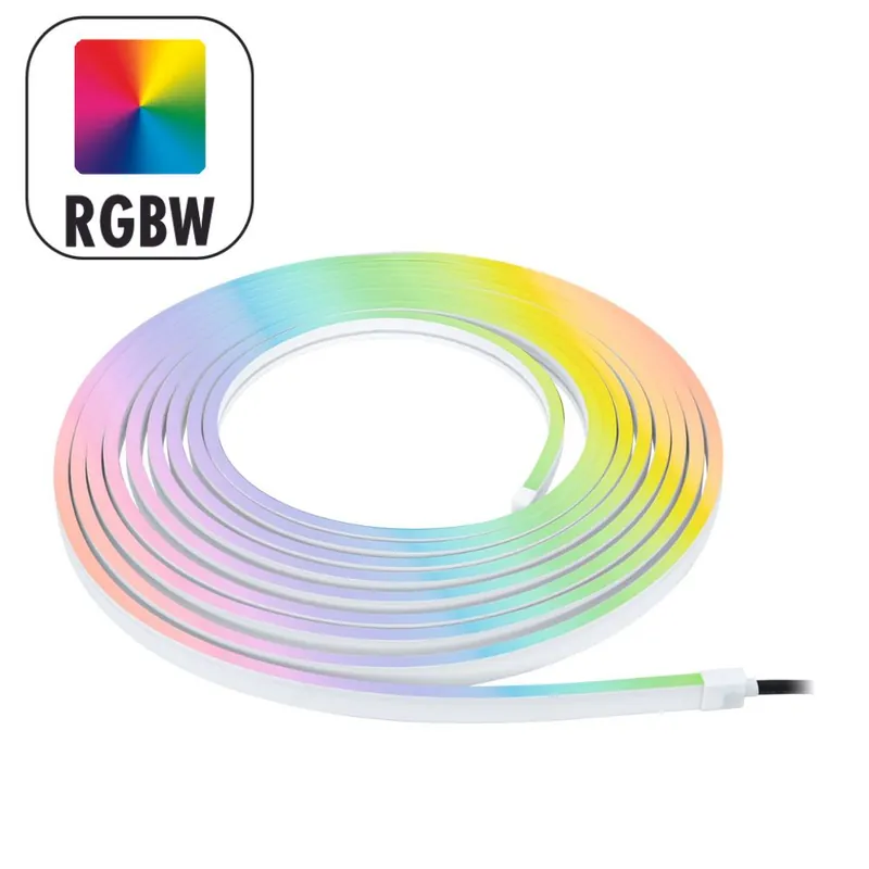 Ruban LED extérieur 10m RGBW multicolore compatible ZigBee IP67 39W 1400 lumens 24V - Néon Plug & Shine PAULMANN Pas Cher
