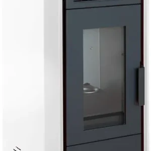 Certifié Poêle à granulés étanche 77 S-Line - Gris - 7.7kW EUROSTOVE