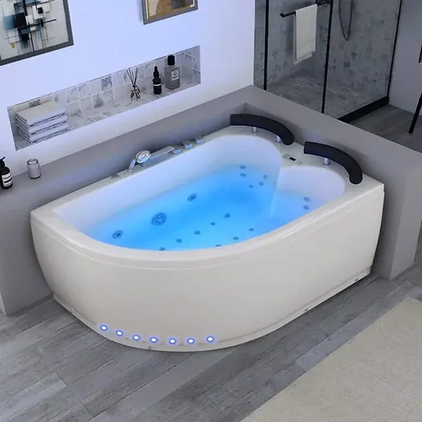 Baignoire Maori Balnéo asymètrique côté Gauche 32 jets DISTRIBAIN Petit Prix
