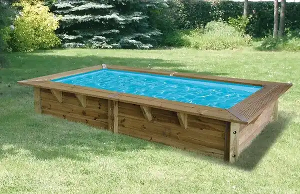 Piscine hors-sol bois Sunwater - Bleu - L.350xH.71xP.200cm UBBINK PIS Super Prix