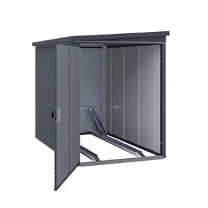 Abri vélo GARY métal - Gris anthracite - L.129xH.159xP.206cm WEKA Pas Cher