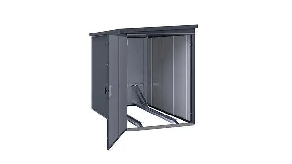 Abri vélo GARY métal - Gris anthracite - L.129xH.159xP.206cm WEKA Pas Cher